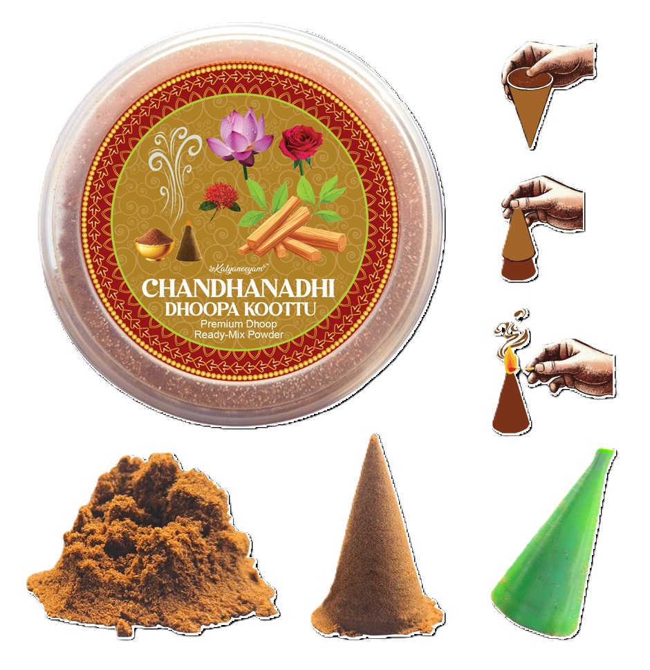 KLSPC-DK-004 - DHOOPA KOOTTU-CHANDANADI 100 GM (INCENSE READYMIX POWDER)